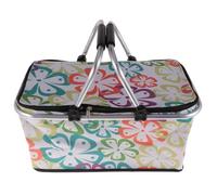 FIXOSHEE Panier Isotherme Pliable 30L Grosse Capacité Boîte Thermique Portable en Tissu Imperméable Panier de Conservation des Aliments pour Pique-Niques Camping et Courses en Extérieur