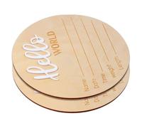 FIXOSHEE Panneau D'annonce de Naissance Rond en Bois Baby Shower pour -né Lot de 2 Pièces Décor Photo Naissance Hôpital Écriture Personnalisée