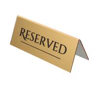 FIXOSHEE Panneau de Table Réservé en Acrylique Doré 17X65 CM Étiquette de Table pour Mariage et Banquet Marqueur Décoratif pour Restaurant Cartes de Nom Polyvalentes pour Dîner et