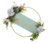 FIXOSHEE Panneau Décoratif de Bienvenue Mural Vert Petite Taille, à Suspendre Créative pour Décoration Intérieure, Applique Murale Décorative pour Porte D'entrée et Espaces de Vie,