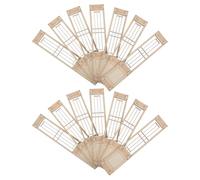 FIXOSHEE Paravent Miniature en Bois Ajouré pour Maison de Poupée 20 Pièces Décoratives Rétro Modèle Chinois en Bois Naturel Accessoires Miniatures pour Décoration D’Intérieur Jeu