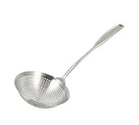 FIXOSHEE Passoire à Thé Acier Inoxydable Petite avec Manche Allongé Renforcé Cuillère Écumoire Multifonction pour Cuisine et Chefs Tamis Cuisson Sûr et Pratique