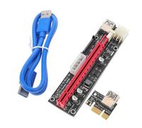 FIXOSHEE Pci-e Riser Card to avec Câble Alimentation et Indicateur LED Prolongateur USB pour Carte Graphique Connexion Stable et Transfert de Données Rapide pour Mining GPU