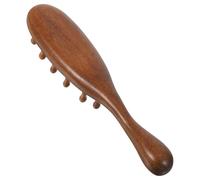 FIXOSHEE Peigne de Massage Bois de Santal à Dents Larges pour Chevelu Manche Confortable pour Démêlage et Relaxation Outil Multifonction pour Soin Capillaire à Domicile