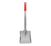 FIXOSHEE Pelle à Cendres en Inox 53 CM avec Manche Rouge Antidérapant - Pelle à Poêle et Cheminée pour Nettoyage Charbon Jardinage et Foyer Extérieur Outil Résistant à la Chaleur