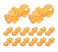 FIXOSHEE Perles d'Espacement Pixiu Dorées en Alliage Grand Trou 15 Pièces pour Création de Bijoux DIY Bracelets et Colliers Feng Shui Perles Métalliques Résistantes à L'Usure Amulette