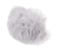 FIXOSHEE Perruque Courte Grise Bouclée pour Femmes Âgées Fibre Résistante à Haute Température Confortable et Réaliste pour Costume Cosplay et Usage Quotidien