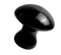 FIXOSHEE Pierre de Massage Lisse Noire pour Visage et Corps Outil de Massage Facial Anti-Rougeurs Accessoire de Soin pour Sérums et Crèmes Galet Ergonomique pour Détente et Cutané