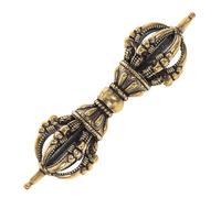 FIXOSHEE Pilon Vajra en Laiton Antique Mini Ornement Décoratif Symbolique pour Bureau Et Maison Décoration Tibétaine Artisanale
