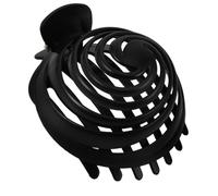 FIXOSHEE Pince à Cheveux Noire Résine pour Chignon Volumineux Serre-tête Rond Antidérapant Accessoire Coiffure Portable pour Femmes et Filles Style Naturel et Maintien Sécurisé