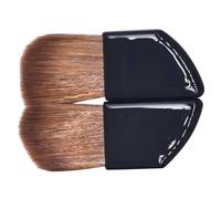 FIXOSHEE Pinceaux à Maquillage Mini Blush et Fard à Paupières 2 Pièces Taille Compacte Manche Ergonomique pour Femme Voyage et Utilisation Quotidienne