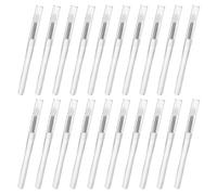 FIXOSHEE Pinceaux Silicone Nail Art Réutilisables 20 Pièces Taille Moyenne Applicateurs Effet Miroir Métallique pour Nail Art Décoration Ongles DIY Transparent