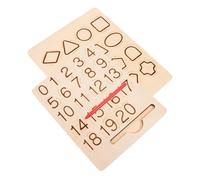 FIXOSHEE Planche Écriture Bois Double Face Montessori Outil Traçage Lettres et Chiffres Tableau Éducatif pour Garçon Fille Apprentissage Précoce