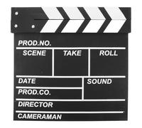 FIXOSHEE Planchette de scène en bois teinté noir 30X27 CM accessoire de tournage polyvalent pour garçons filles et cinéastes décor de cinéma réaliste et outil pédagogique