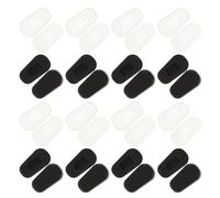 FIXOSHEE Plaquettes de Nez en Silicone Antidérapantes pour Lunettes Coussinets Confortables Noirs et Blancs Grand Format 24 Paires Compatibles et Soleil Accessoires de Remplacement