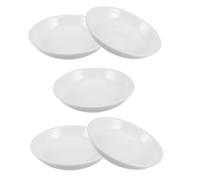 FIXOSHEE Plateau d'Aromathérapie en Céramique Blanche Lot de 5 Plateau Rond 10 Cm pour Chauffe-Cire et Brûleur de Cire Fondante Doublure Réutilisable pour Huiles Essentielles Usage Domestique
