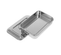 FIXOSHEE Plateau de Acier Inoxydable Bac Résistant Haute Température Boîte de Rangement pour Instruments de Manucure Surface Polie Antirouille Usage Professionnel et Domestique