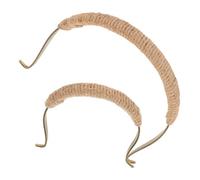 FIXOSHEE Poignée de Remplacement pour Théière Ancienne de U, Lot de 2, Finition Cuivre Ancien Corde en Jute, Accessoires pour Théière Kung Fu, Pratique pour Maison et Voyage