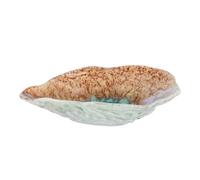 FIXOSHEE Porcelain Oyster Shell Plate Irregular Shape Multi Function Fruit Salad Dish For Home Breakfast And Decoration
