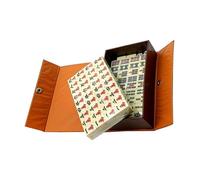 FIXOSHEE Portable Mahjong Set Mini Chinese Mahjong Game for Players Travel Party Entertainment Kit Couleur Aléatoire Couleur Aléatoire