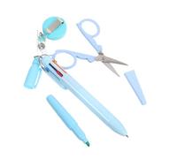 FIXOSHEE Porte Badge Rétractable Infirmier avec Stylo Surligneur et Ciseaux Pliables Outils Polyvalents pour Médecins et Personnel Hospitalier