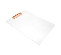 FIXOSHEE Porte Bloc Acrylique Transparent et Portable pour Étudiants Planchette et Dossier Organisateur avec Clip Pratique