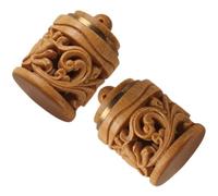 FIXOSHEE Porte-Clés Bois Sculpté Sachet 2 Pièces Diffuseur Parfumé Compact Léger Accessoires DIY Décoration Suspendue pour Noël