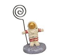 FIXOSHEE Porte Trombones Astronaute Adorable Support Mémo Photo Créatif pour Bureau Maison École Clip et Solide Ambiance Chaleureuse Couleur Or