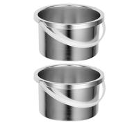 FIXOSHEE Pot à Cire 2 Pièces 500 Ml Cuve Intérieure Métallique pour Chauffe-Cire Électrique Usage Épilation Professionnelle et Domestique