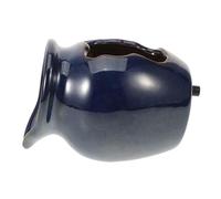 FIXOSHEE Pot Cascade en Céramique Petit Format Bleu, Fontaine à Eau Décorative pour Jardin Et Intérieur, Circulation d'eau sans Pompe, Bocal Décoratif pour Aménagement Paysager