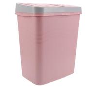FIXOSHEE Poubelle Double Compartiment Cuisine Plastique Séparation Humide Sec Sans Contact Rangement Rose pour Tri Recyclage Maison