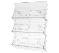 FIXOSHEE Présentoir à Légumes en Plastique Transparent à 3 Niveaux 2 Pieds Cylindriques Rehausseur de Table pour Commerce de Détail Étagère Réfrigérée pour Fruits Gâteaux et Boissons en