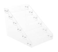 FIXOSHEE Présentoir à Vernis à Ongles Transparent 6 Étagères en Acrylique, Support Multifonctions pour Salon De Beauté, Organisateur De Maquillage Compact pour Rangement