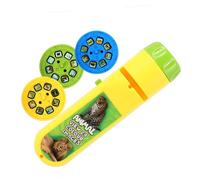 FIXOSHEE Projection Éducatif Lampe Torche pour Garçon Fille Solide et Motifs Interchangeables Développement Cognitif et Attention