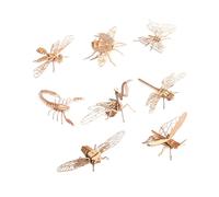 FIXOSHEE Puzzle Bois 3D 8 Pièces Modèles D’Animaux à Peindre, Jouet Éducatif sans Outils, Maquette en Bois Naturel, pour Garçon Et Filles Et Activités Créatives en Famille