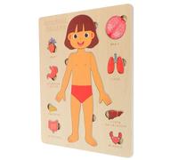 FIXOSHEE Puzzle Bois Corps Humain pour Garçon Fille Éducatif de Cognition des Organes Internes Bois Naturel Outil Éveil et Mémoire Jeu Pédagogique Montessori pour Garçons et Filles Ans