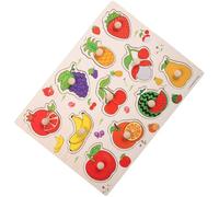 FIXOSHEE Puzzle Bois pour Tout-Petits Éducatif Interactif Formes et Fruits Accessoire Montessori pour Développement Motricité et Coordination Main-œil Sécurité et Apprentissage Ludique