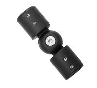 FIXOSHEE raccord coudé de Rideau connecteur d'angle de fenêtre en Acier Inoxydable Noir 1 pcs ne Tombe Pas Facilement pour Tringle à Rideaux Couleur Aléatoire