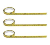FIXOSHEE Règle Adhésive en Acier Jaune Graduations Métriques et Impériales pour Travail du Bois et Établi, 2 Mètres X 13 MM, Application Facile sur Surfaces Larges