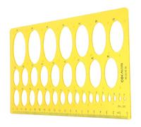 FIXOSHEE Règle de Dessin Géométrique en Plastique Transparent Orange Outil de Mesure Elliptique pour Architecture et Bureau Modèles de Mesure Ellipse pour Projets Scolaires et Conception