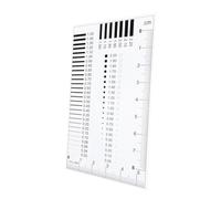 FIXOSHEE Règle de Mesure de Surface Haute Précision pour Détection de Défauts Sec Jauge Transparente pour Cartes et Films Outil avec Marquages Clairs pour Estimation