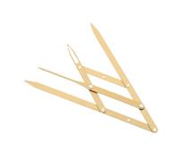 FIXOSHEE Règle Sourcils Acier Inoxydable Doré Outil De Mesure Du Ratio Pour Maquillage Et Tatouage Semi-permanent Portable Et Précis Pour Débutants