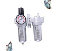 FIXOSHEE Régulateur pour Compresseur avec Séparateur Huile Eau Filtre Piège pour Outils Pneumatiques Pression et Vidange Automatique