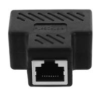 FIXOSHEE Répartiteur Ethernet à Module Réseau Compact Plastique Doubleur de Prise pour Stable à et Bureau Léger et Portable Noir