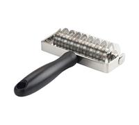 FIXOSHEE Roulette Pâte Cannelée Acier Inoxydable Outil Multifonction pour Pâtisserie Coupe-pâte à Motif Treillis Accessoire de Cuisine avec Manche Noir