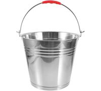 FIXOSHEE Seau Multifonctionnel en Acier Inoxydable 10l Poignée, Seau à Eau et Alimentation pour Chevaux, pour Poulains, Écuries et Soins, Robuste et Facile à Nettoyer, Diamètre 30 Cm