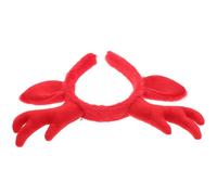 FIXOSHEE Serrage-Tête de Noël à Bois de Renne en Peluche Rouge Bandeau Oreilles de Cerf Élastique pour Femme Accessoire de Cosplay Festif pour Fêtes et Costumes