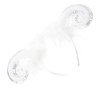 FIXOSHEE Serrage-tête En Corne De Mouton Cosplay Grosse Taille Blanc Accessoires De Cheveux Pour Femmes Fête Déguisement Halloween
