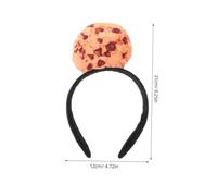 FIXOSHEE Serre-tête Biscuit Réaliste Peluche Design Amusant Pour Fête De Carnaval Décoration De Tête Pour Filles