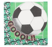 FIXOSHEE Serviettes en Papier Thème du Football Vert Lot de 60 Pièces pour Décoration de Fête D’Anniversaire Football pour Repas et Décoration Festive